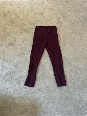 Lululemon Maroon Cropped Align Leggings